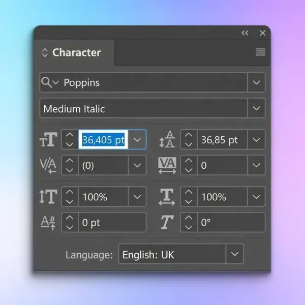 Interfejs skryptu Redefine Scaling w Adobe InDesign